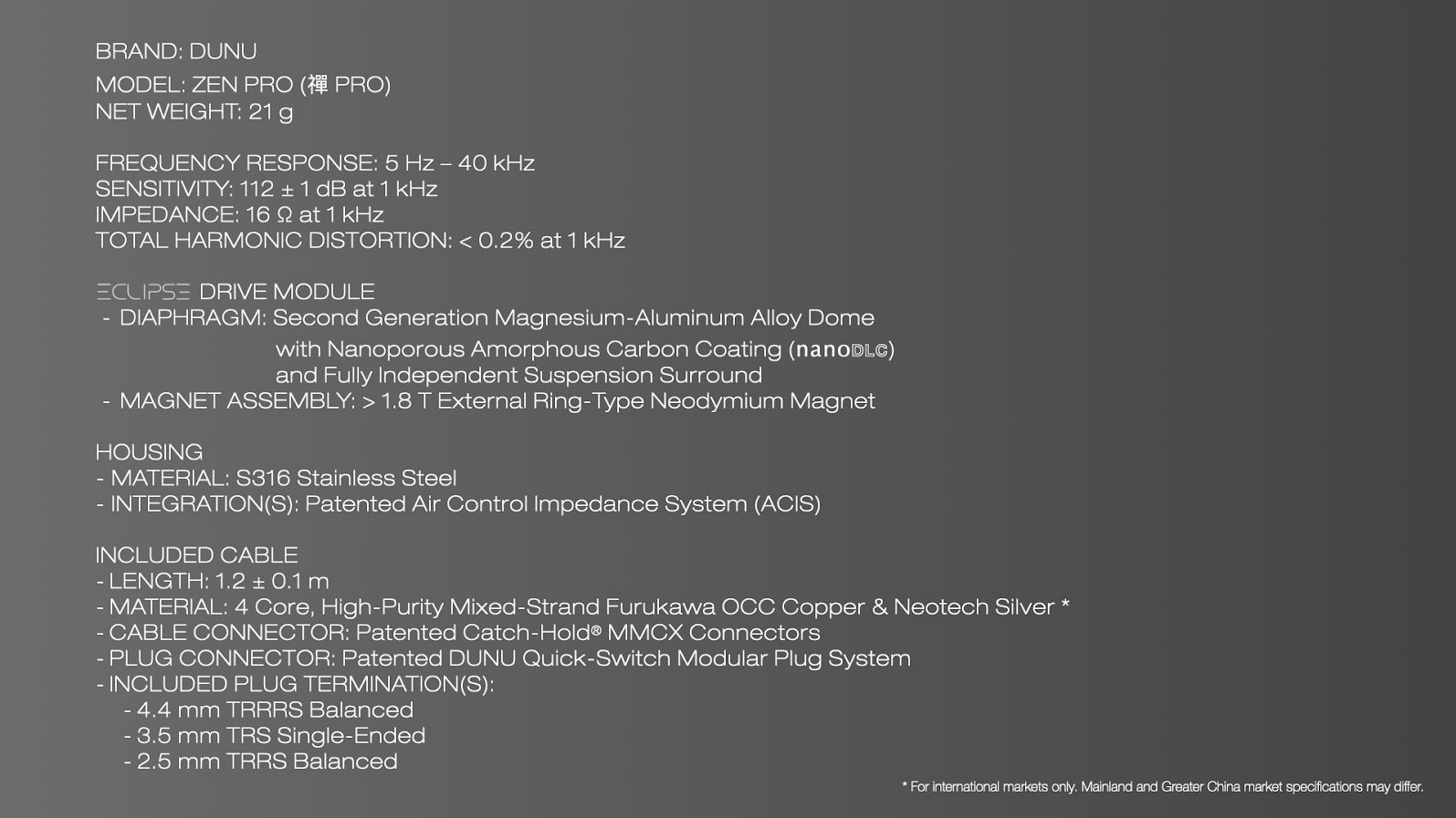 DUNU ZEN PRO